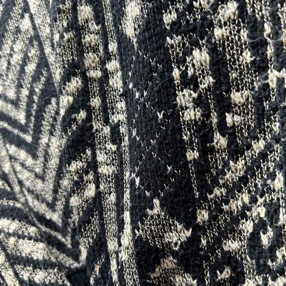 Vintage Cardigan Sweater Mens Medium Black Aztec Knit 80s Preppy Eclectic Y2K - Picture 12 of 13